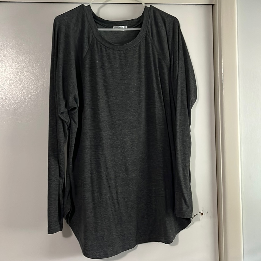 🍇long sleeve tunic style soft jersey cotton stretchy size X-Large